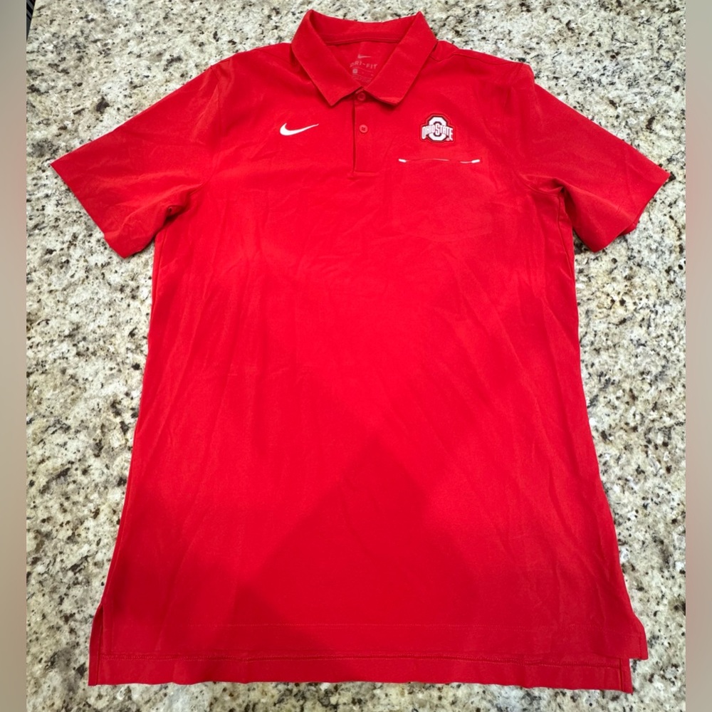 Nike The Ohio State University DRI-FIT Polo Shirt On-Field Medium Scarlet